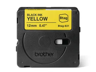 Labeltape Brother Ptouch Btag-631 12mm zwart op geel - 3