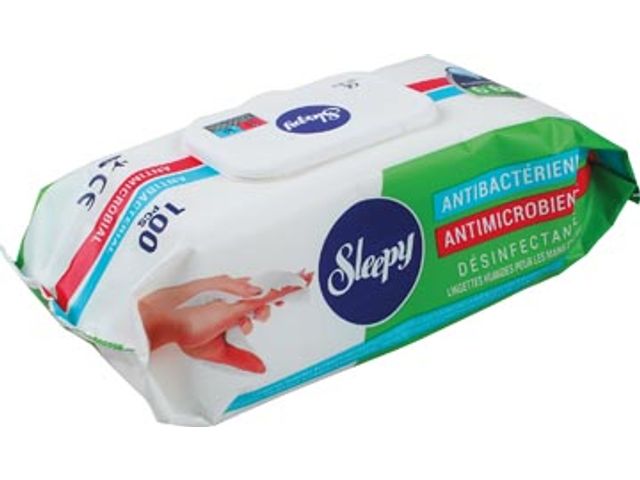 Lingette désinfectante antibactérienne Sleepy paquet de 100 pièces