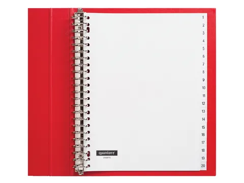 Tabbladen Quantore A4 23-Gaats 1-20 Genummerd Wit Pp