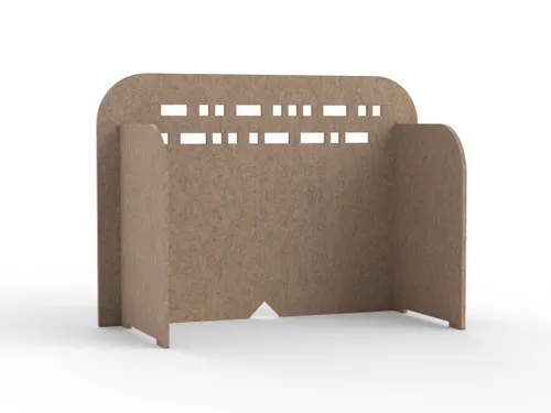 Akoestisch PET-vilt scheidingsscherm S 70x35cm beige