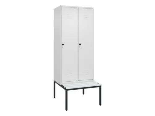 locker voor scheiding van kleding,HxBxD 2120x800x815mm,2vak
