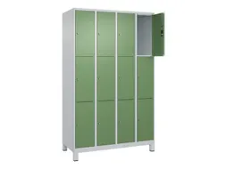 lockerkast,HxBxD 1950x1200x500mm,4x3vakken,vak B 300mm,cil.-slot