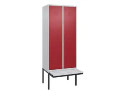 locker met bank,HxBxD 2120x800x815mm,2vak,vak B 400mm,cil.-slot
