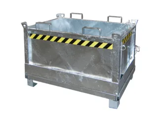 klapbodemcontainer,HxLxB 860x800x1200mm,0,5m³,hijsogen,vorksloffen - 2