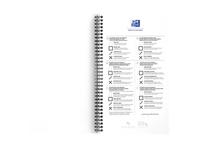 Task Manager Oxford 141x246 mm 115vel blauw