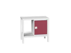 werkbank,HxBxD 910x1000x600mm,staalblad,4voeten,uitrusting: 1kast