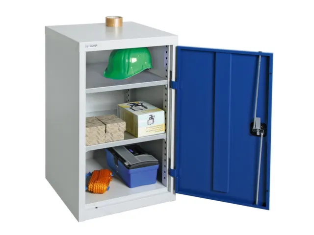 Kast Met Openslaande Deuren 900x500x500mm 2legborden Staal Ral5010