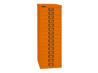 kantoor-ladekast HxBxD 860x279x380mm 15 laden romp oranje staal - 2