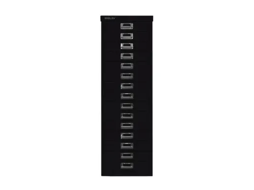 kantoor-ladekast HxBxD 857x278x380mm 15 laden romp + front zwart