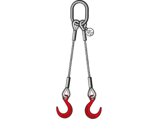 Staaldraadstroppen 2strengen 2.1t 0-45° Kabel Ø 12mm Brede Bek Haak