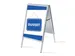 Stoepbord A1 complete set met print "OUVERT" Blauw