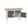 werkbank,HxBxD 830-930x1250x600mm,multiplexblad,uitrusting: 2laden
