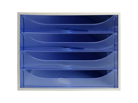 Ladenblok Ecobox 4 Laden A4+ Blauw