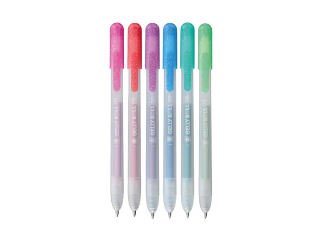 Gelschrijver Sakura Gelly Roll Metallic 08 klikfunctie set à 6 kleure