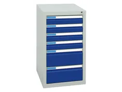 ladekast HxBxD 900x500x500mm 6laden vergrendeling RAL7035 RAL5010