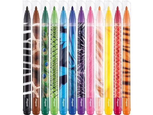 Viltstift Maped Color'Peps Animals set à 12 kleuren