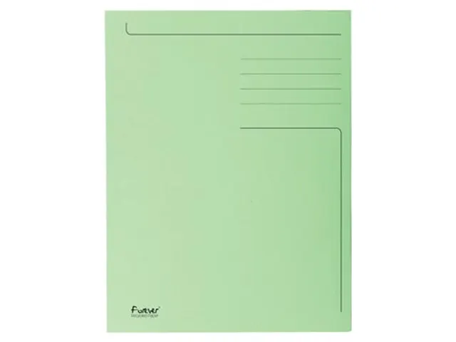 Dossiermap 3 Kleppen Folio Lichtgroen 50 stuks