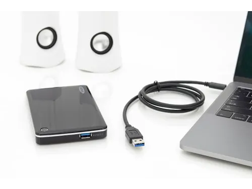 USB Type C-aansluitkabel Type C naar A M/M 1m Gen2 3A 10GB Zwart