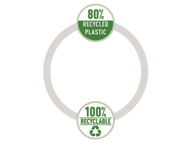Dossiermap Leitz Recycle A4 3-kleps PP zwart