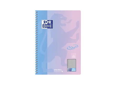 Bloc-notes à spirale Oxford Touch B5 carreau 5mm 160p assorti