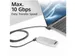 Kabel ACT USB-C hoek links/rechts 10Gbps 1m