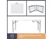 Vouwtafel weerbestendige Klaptafel 180x70x74cm HDPE Wit