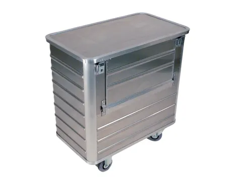 Bakwagen Van Aluminium Met Deksel 300kg 1430x1280x730mm 1050l