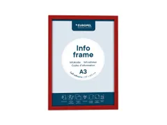 Europel Infokader Zelfklevend A3 2 stuks/Rood