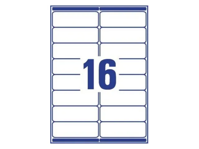 Adresetiket Avery QuickPeel L7162-40 99.1x33.9mm Wit 640 stuks