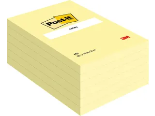 Memoblok Post-it 659 102x152mm geel - 2