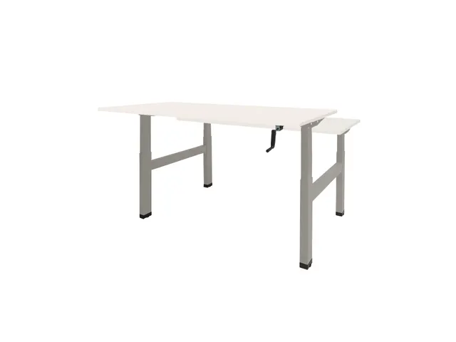 Dextro Slinger Duo zit/sta Bureau 140cm frame Alu blad Wit