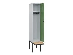 locker met bank,HxBxD 2120x400x815mm,1vak,vak B 400mm,cilinderslot