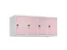 opzetkast,v. locker,4vak.,vak B 300mm,HxBxD 500x1200x500mm
