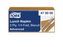 Tork 470000 Soft Lunchservet Advanced Biscuit 33x33cm
