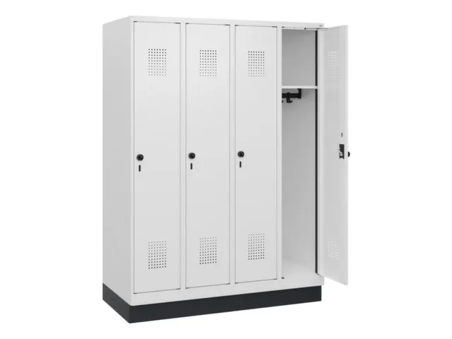schoollocker,HxBxD 1630x1200x500mm,4vak,vak B 300mm,draaigrendel