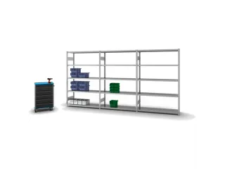 magazijnstelling,grondveld,HxBxD 2000x1360x435mm,vakl. 180kg - 3