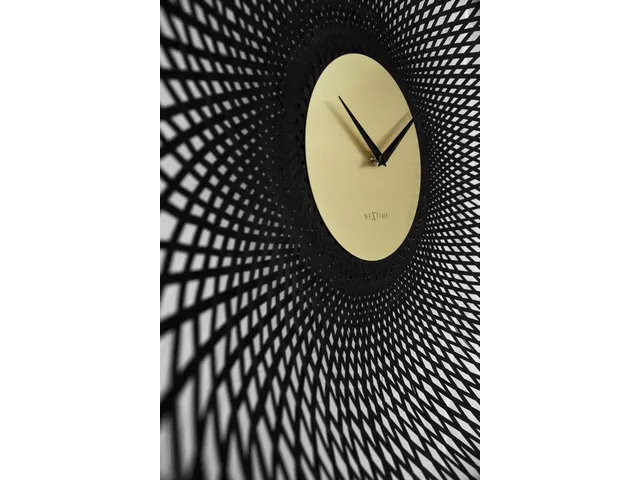 Wandklok NeXtime Vortex 60 cm zwart
