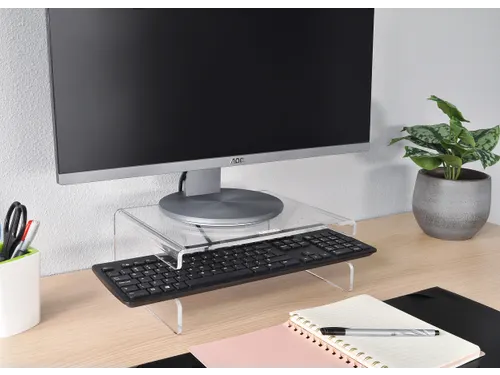 Monitorstandaard Transparant Acryl 120mm