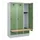 locker met bank,HxBxD 1950x1200x815mm,3vak,vak B 400mm,draaigrendel