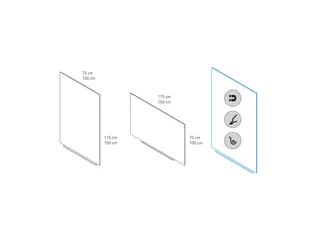 Whiteboard Rocada Skinpro 75x115cm wit gelakt - 3