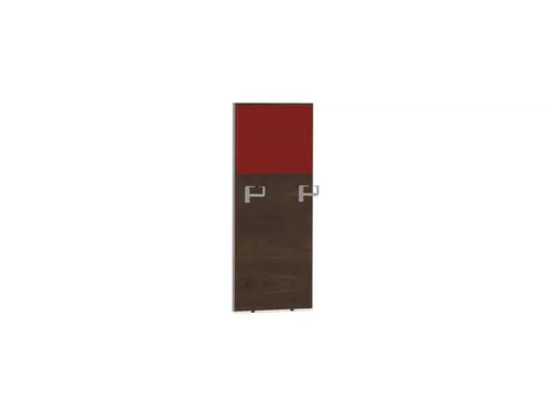 baliepaneel bureau aanbouw rechts 600mm NV bruin hickory BN4011-rood