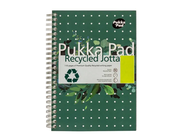 Notitieboek Pukka Jotta A5 lijn 55vel/110pagina's 80 gram groen