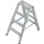 dubbele ladder,beide zijden,2x4treden m. R13-laag,treden met profiel