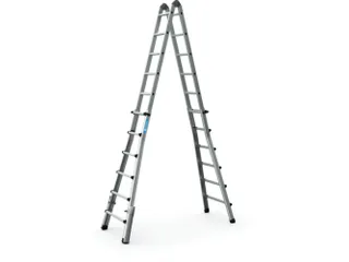 multifunctionele telescoopladder,4x6,sporten,balk L 6,4m,natuur - 1