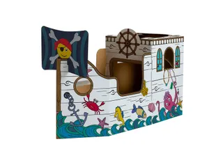 Kartonnen Piratenschip XL Bankers Box Play inkleurbaar - 1