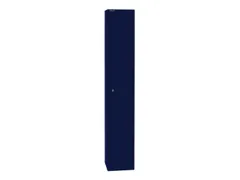 garderobekast,HxBxD 1802x305x305mm,1vak,cil.-slot,romp oxfordblauw