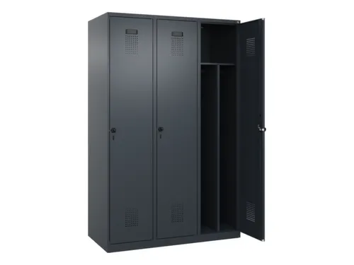 locker voor scheiding van kleding,HxBxD 1850x1200x500mm,3vak