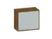 Schuifdeurkast 720x800x430mm Decor Romp Noten Decor Front Lichtgrijs