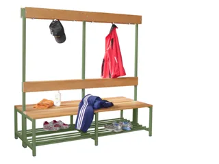 dubbele zitbank,HxLxD 1600x2000x770mm,onderstel RAL6011 - 2