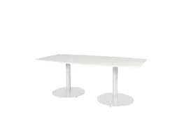 Linesto Vergadertafel Vaste Hoogte 200x100 Ton Wit 25mm Wit